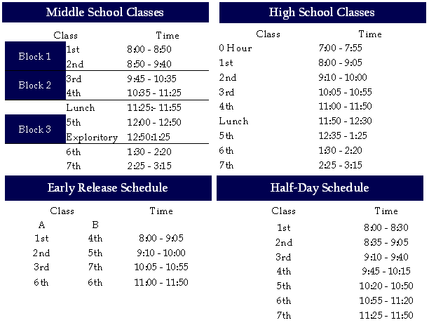 Liberty High School Bell Schedule